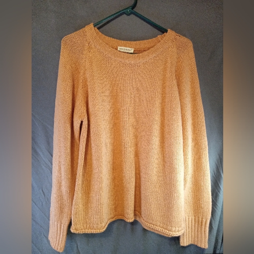 Anna-Kaci Women's Peach Oversized Cable Knit Sweater